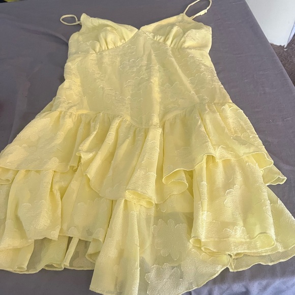 wild fable Dresses & Skirts - Wild Fable Light Yellow Ruffled Dress